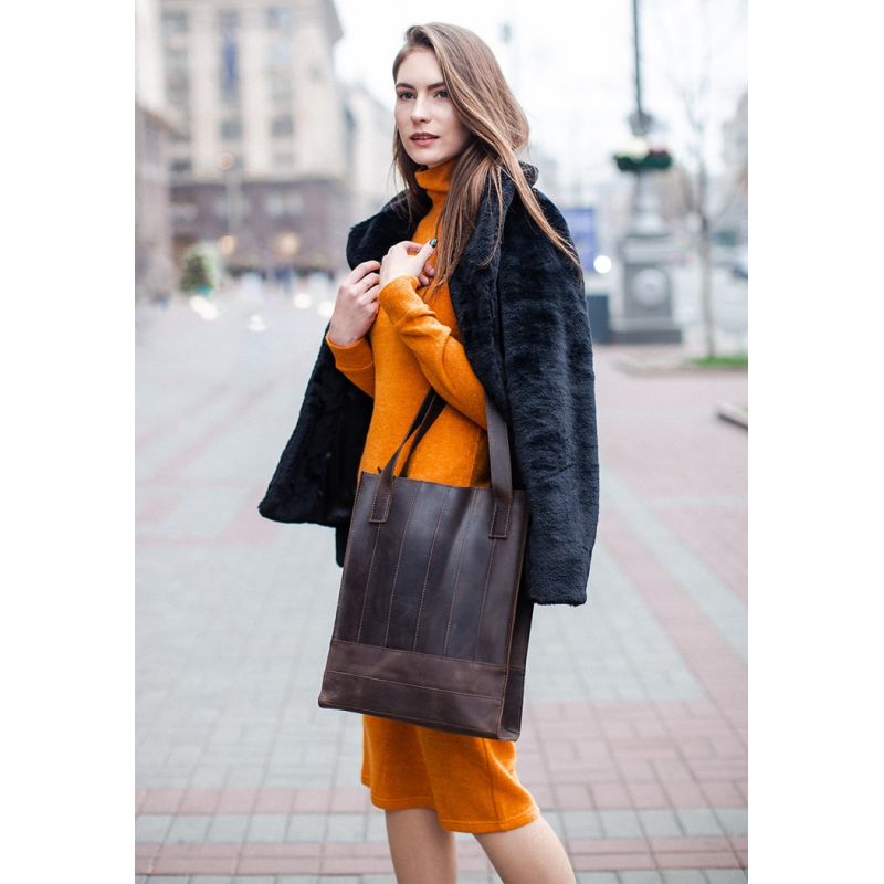 

Кожаная женская сумка шоппер BlankNote Бэтси BN-BAG-10-o Темно-коричневая