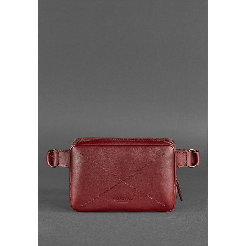 

Удобная кожаная поясная сумка BlankNote Dropbag Mini KrastBN-BAG-6-vin Бордовая