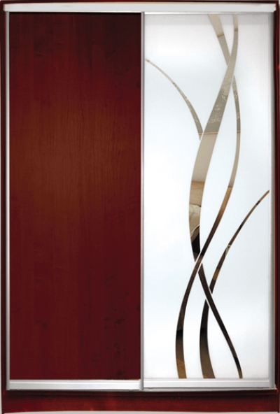 

Шкаф купе Luxe Studio Классик-1 ДСП/Зеркало с Пескоструем 2000x2400x450 двухдверный