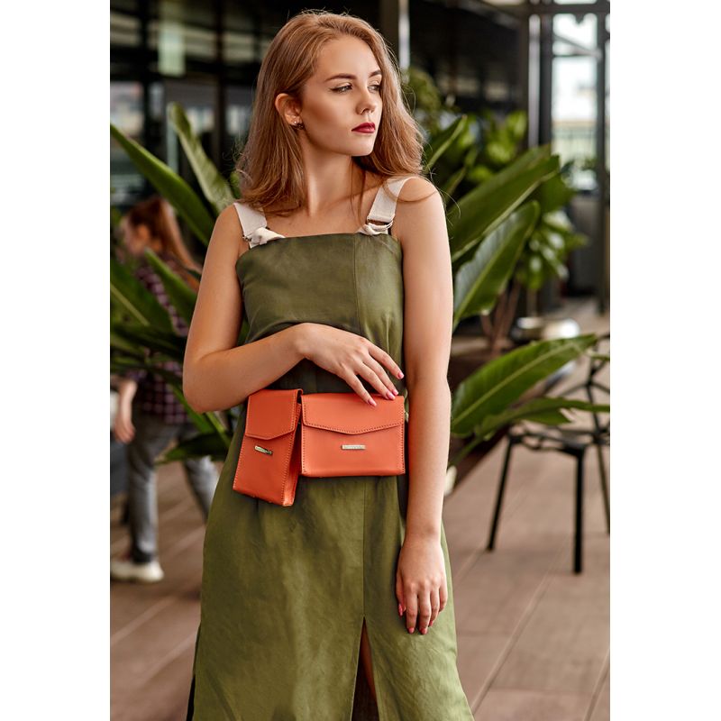

Набор кожаных женских сумок Mini поясная/кроссбоди BlankNote BN-BAG-38-living-coral Коралл