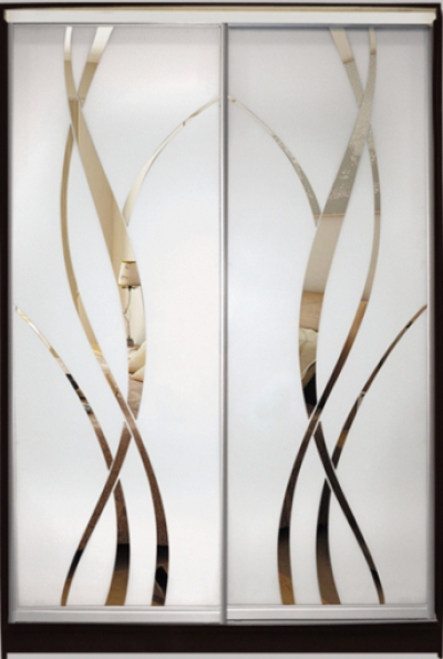 

Шкаф купе Luxe Studio Классик-1 Зеркало с Пескоструем-2 1100x2100x450 двухдверный