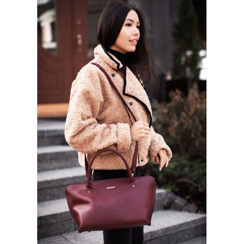 

Женская кожаная сумка BlankNote Midi BN-BAG-24-vin Бордовая