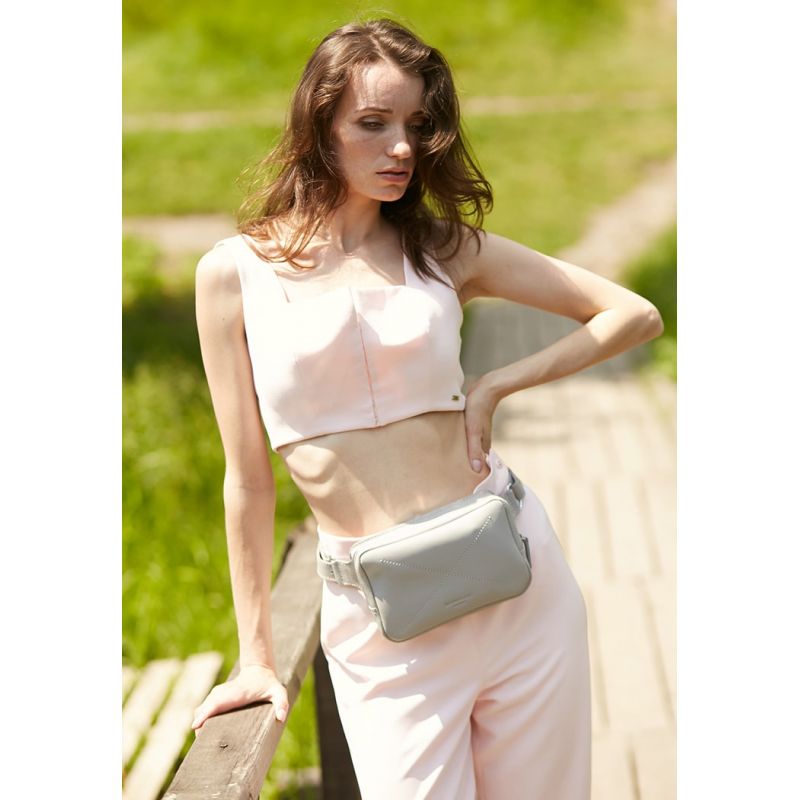 

Кожаная компактная поясная сумка BlankNote Dropbag Mini BN-BAG-6-shadow Серый