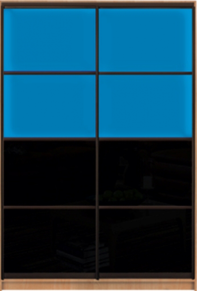 

Шкаф купе Luxe Studio Классик-1 Цветной комбинированный фасад-14 2000x2000x450 двухдверный