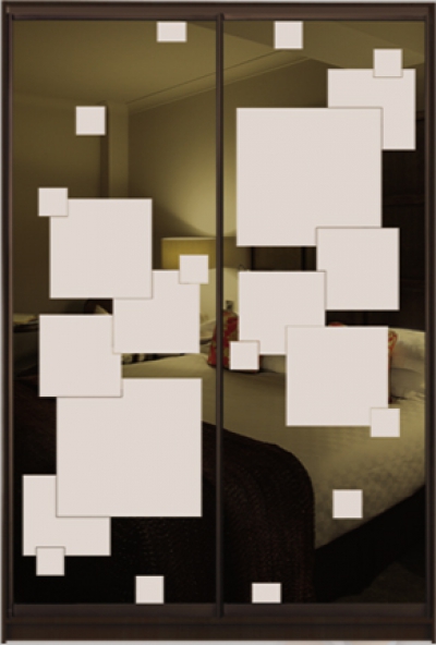 

Шкаф купе Luxe Studio Классик-1 Тонированное зеркало с Пескоструем-9 1100x2400x450 двухдверный