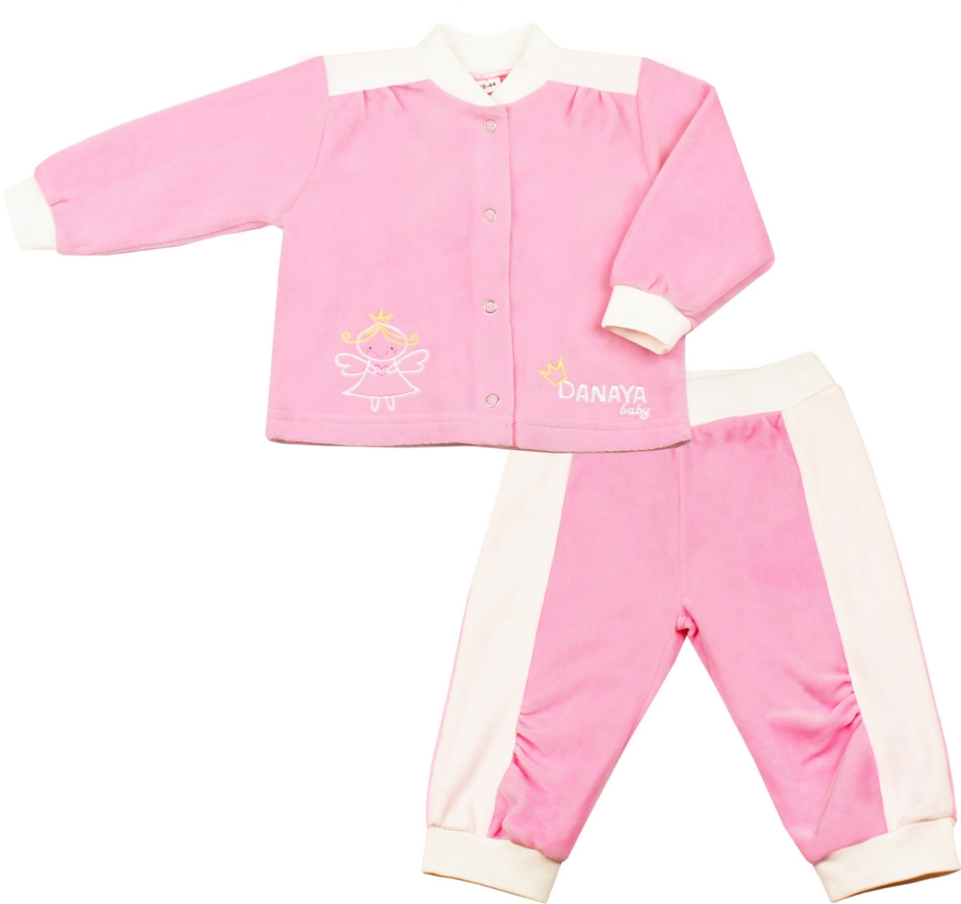 

Костюм (кофточка + штанишки) Danaya 100F 74 см Розовый