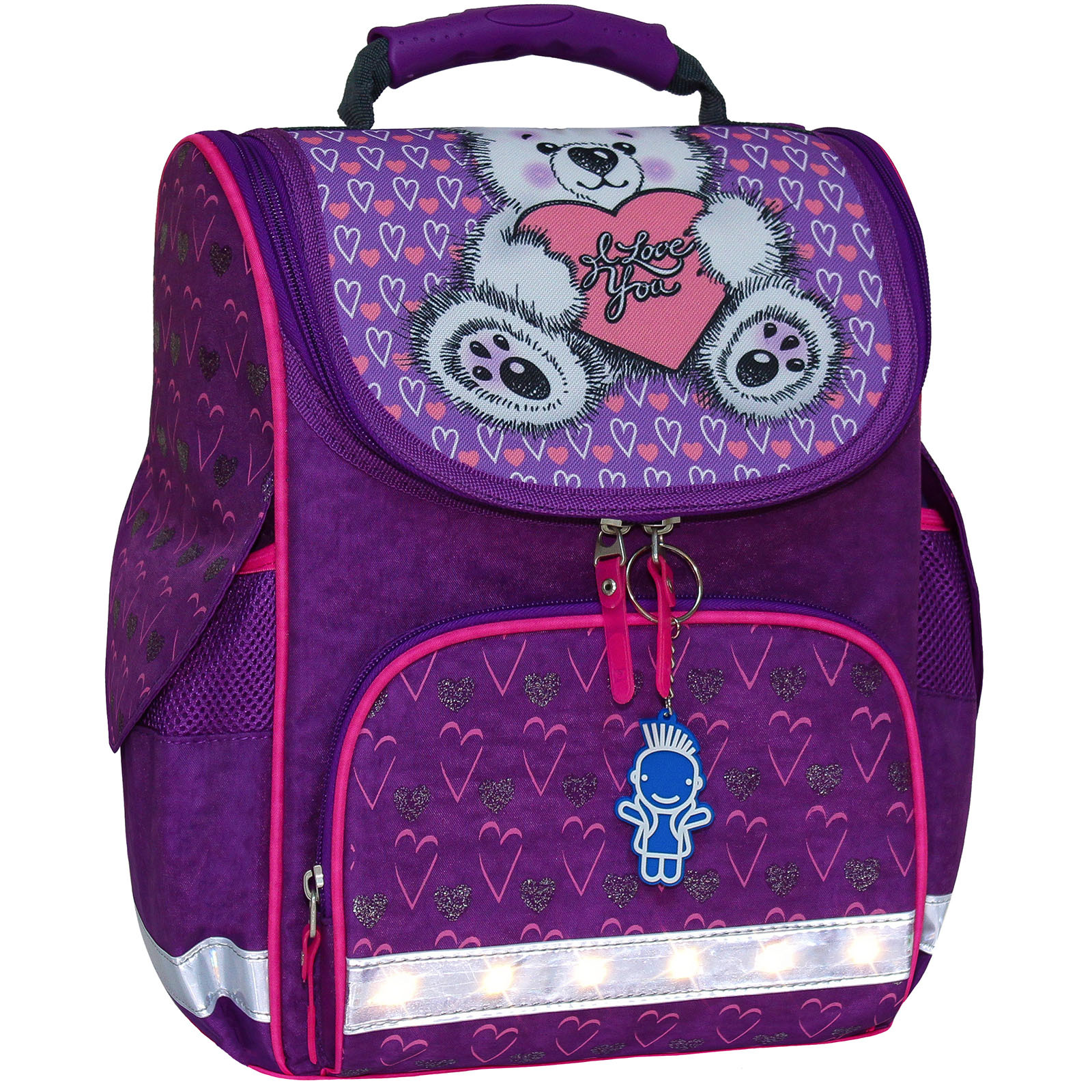 

Рюкзак школьный каркасный с фонариками Успех Bagland 34х25х14 см (acs0001440) Фиолетовый