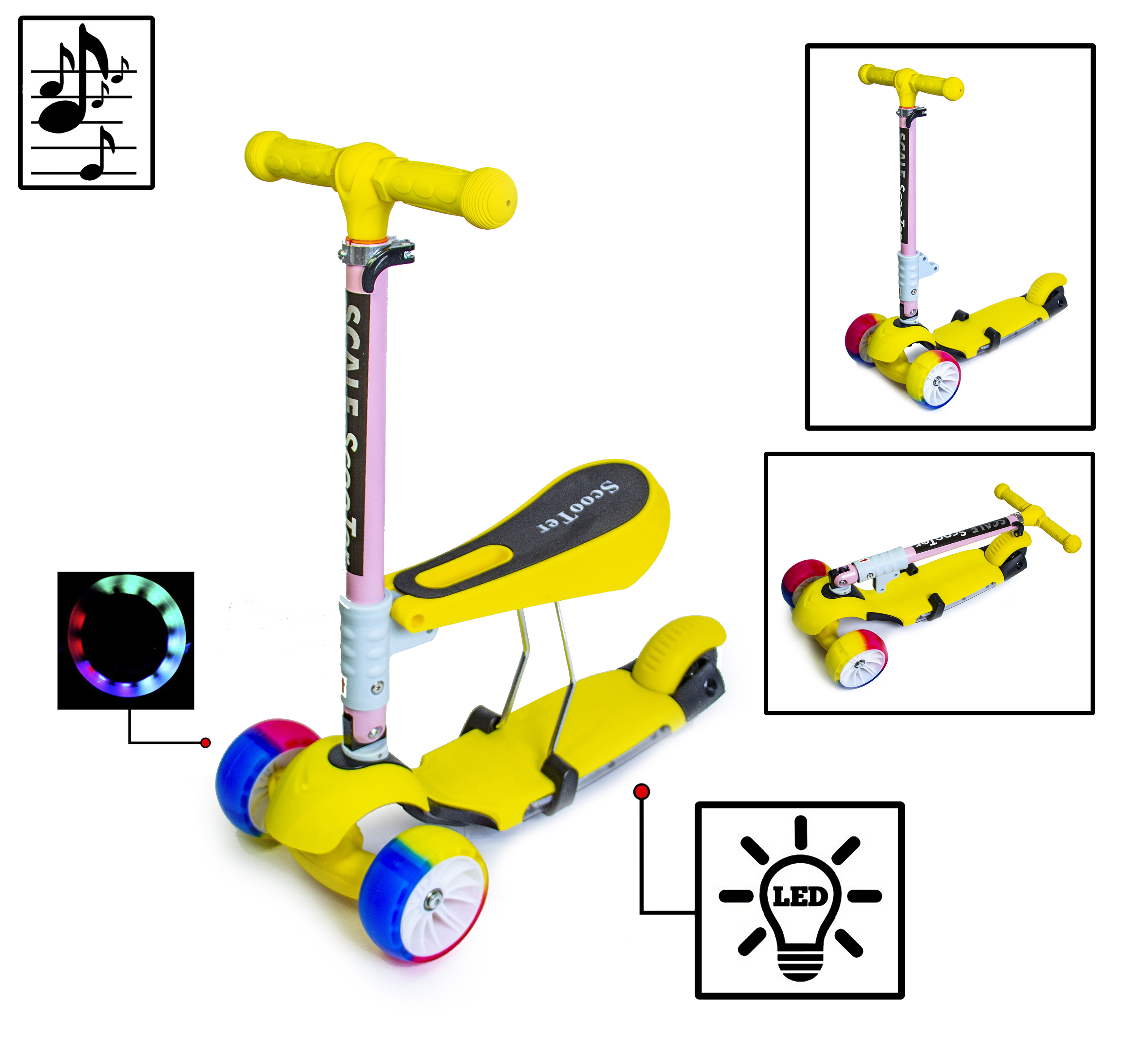

Самокат детский Scale Sports (fit0002137) Желтый