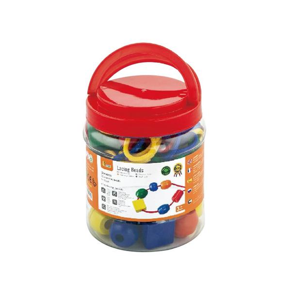 

Шнуровка Бусинки 30 штук Viga Toys 15,5х13х13 см (det0001714) Разноцветный
