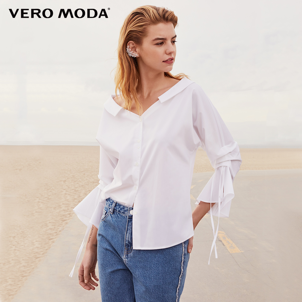 

Блуза Vero Moda 318231571A06 L білий