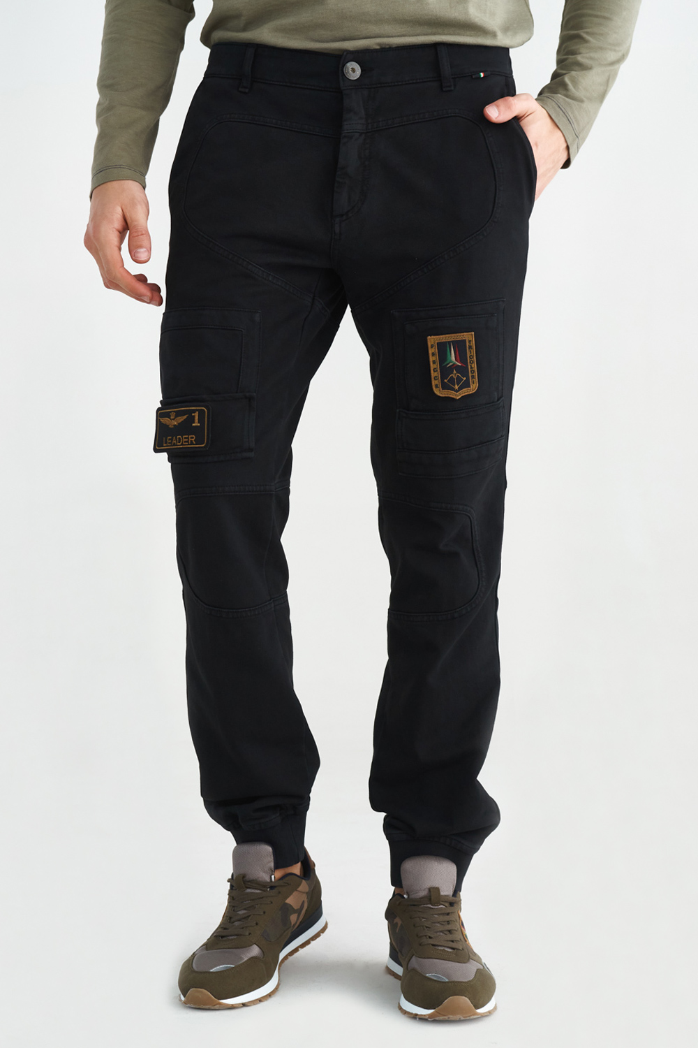 

Мужские черные брюки карго Aeronautica Militare 3655 XXL