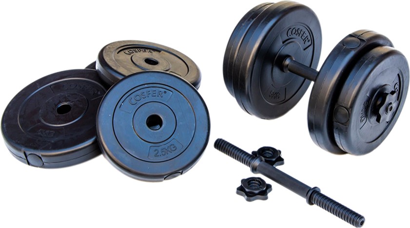 

Набор гантелей Cosfer с виниловым покрытием 22 кг Черные (CSF22KG001)