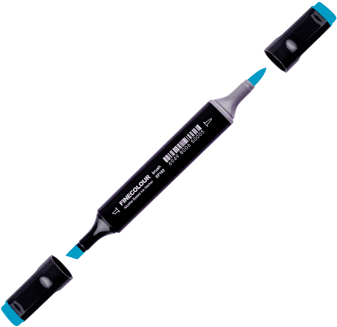

Маркер Finecolour Brush спиртовой 094 таитянский синий B94 (EF102-94)