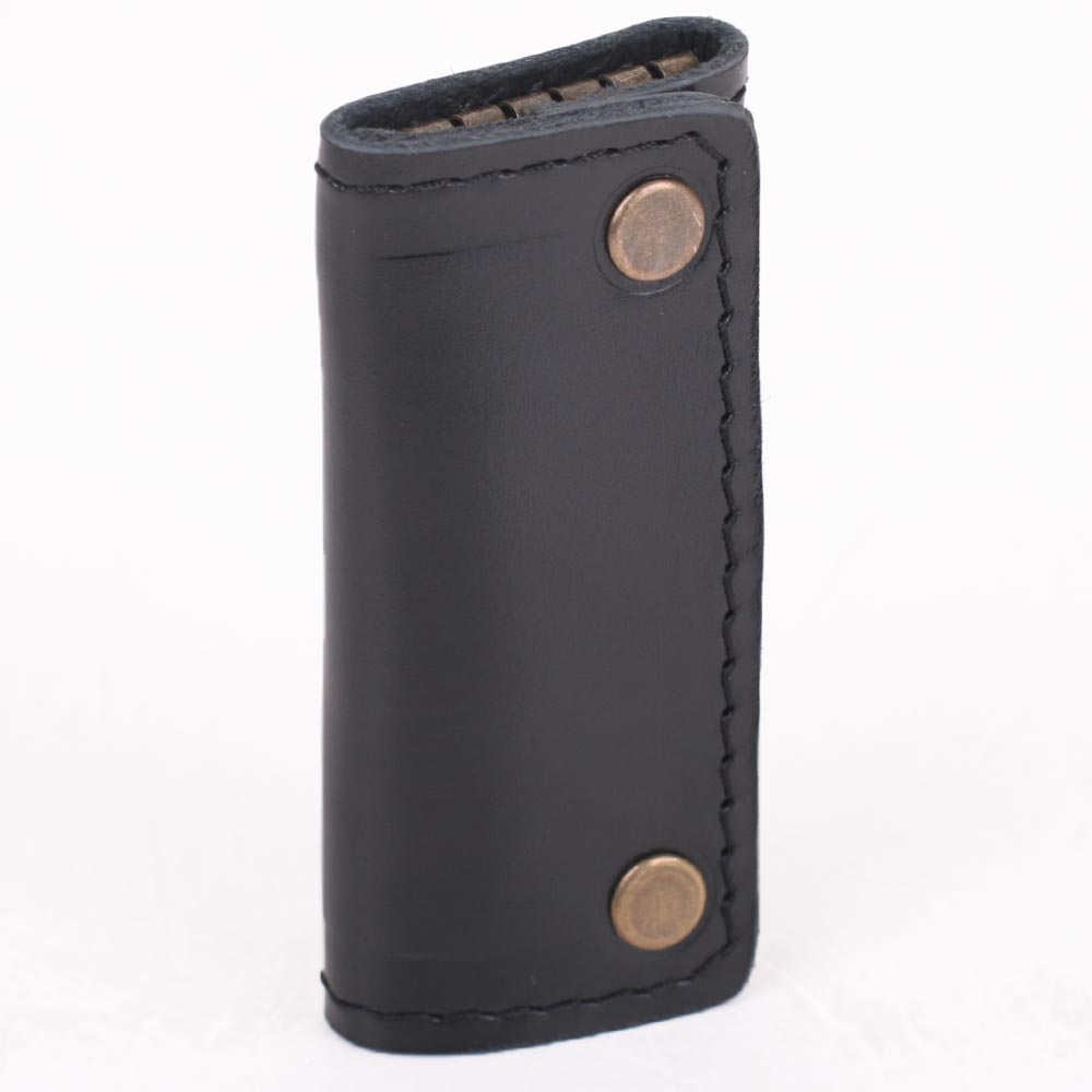 

Ключник из гладкой чёрной натуральной кожи Old master арт. K-2Black
