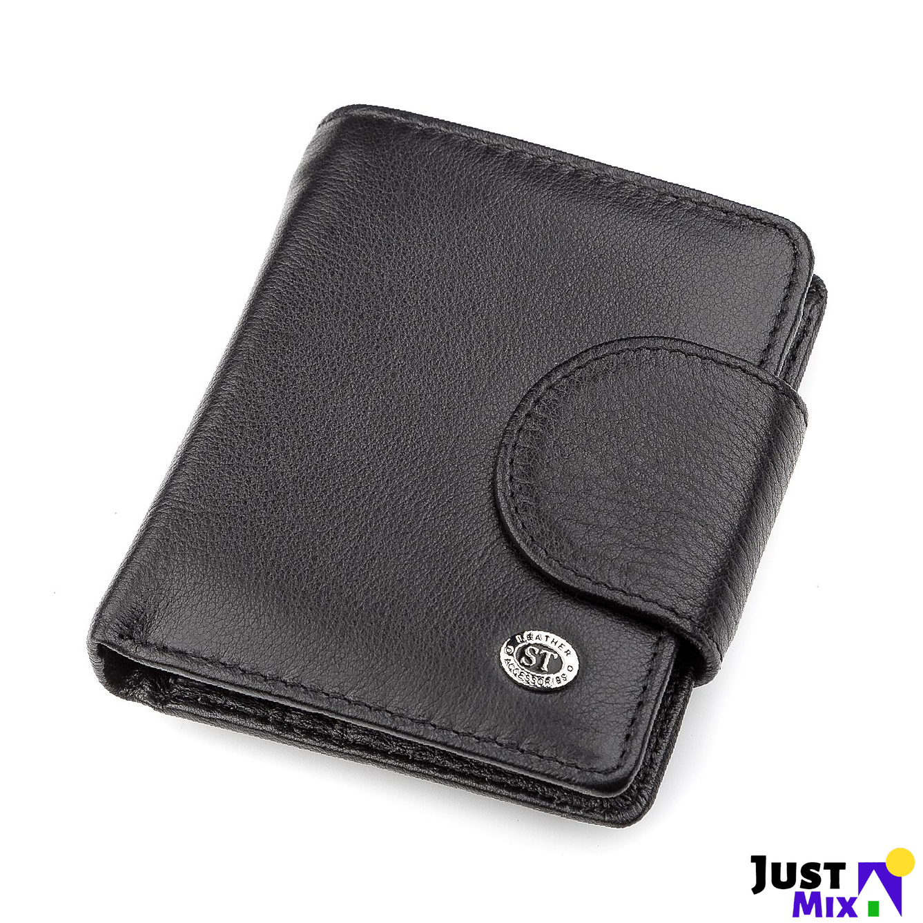 

Кошелек женский стильный для купюр и карточек ST Leather 18497 кожаный Черный