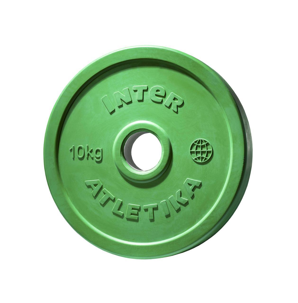 

Диск обрезиненный цветной InterAtletika LCA032-M 10 кг