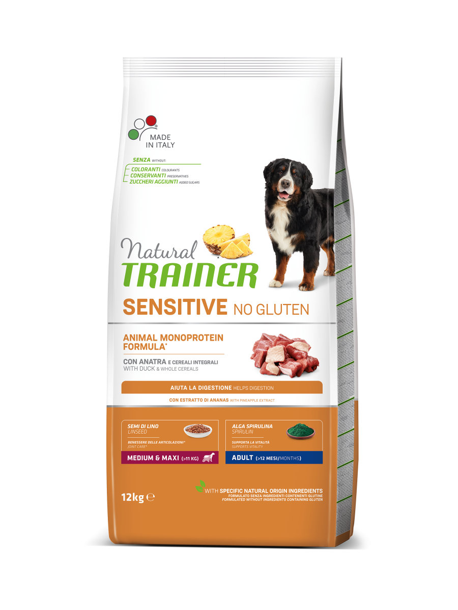 

Сухой корм для собак Trainer Natural Sensitive No Gluten Medium&Maxi Adult Duck 3 кг