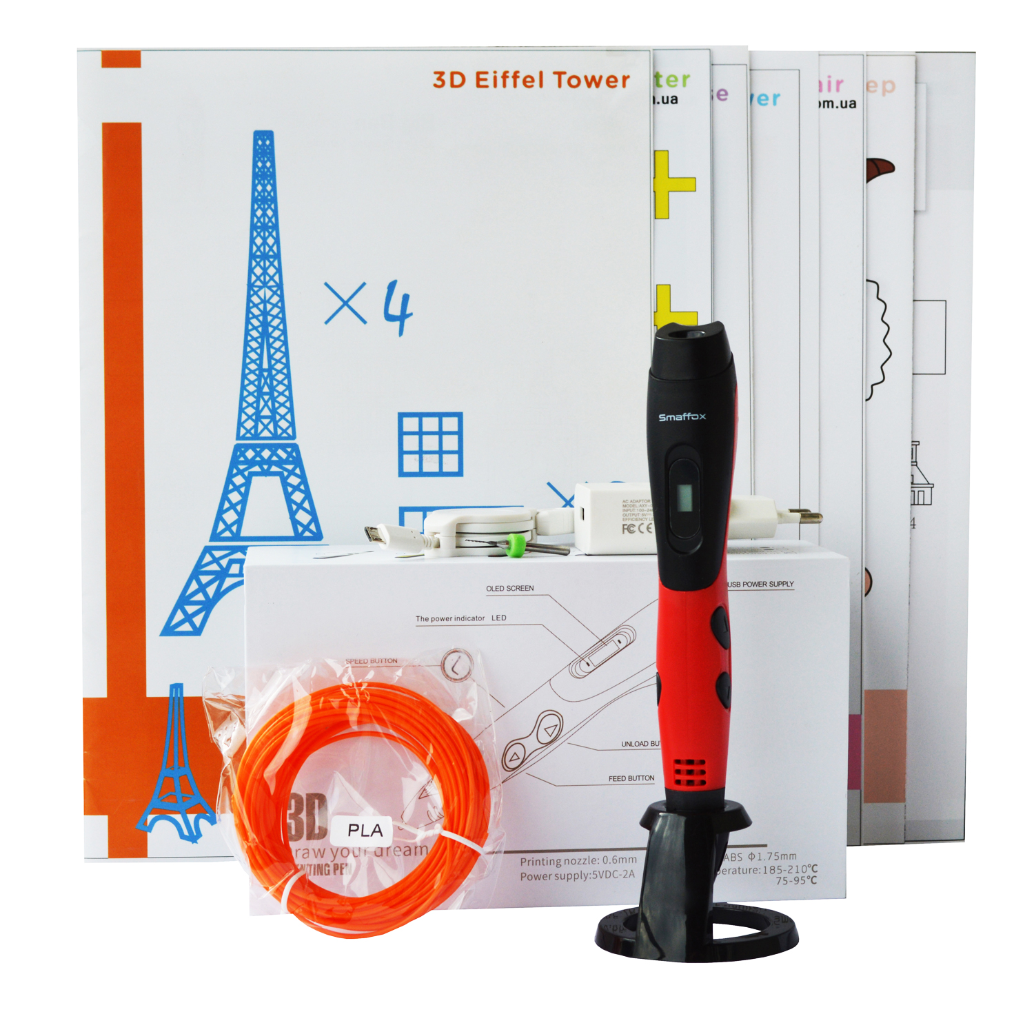 

3D-ручка Air Pen Smaffox PLAY Red