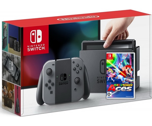 

Nintendo Switch Gray + Игра Mario Tennis Aces (русская версия)