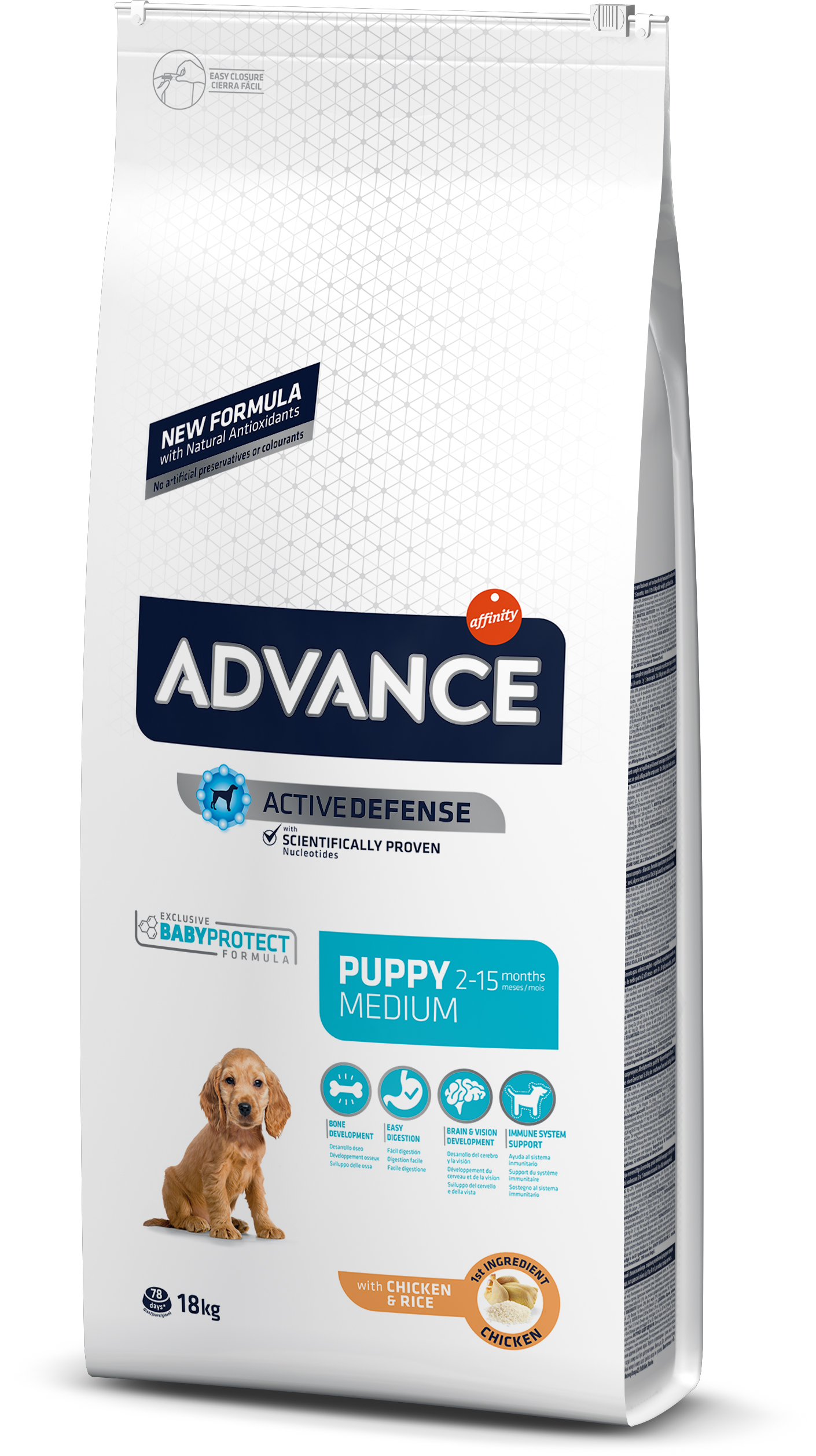 

Сухой корм Advance Puppy Medium для щенков средних пород 18 кг (8410650221618)