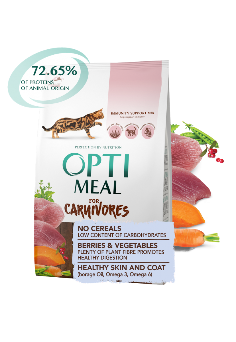 

Сухой корм для котов Optimeal беззерновой с уткой и овощами 4 кг
