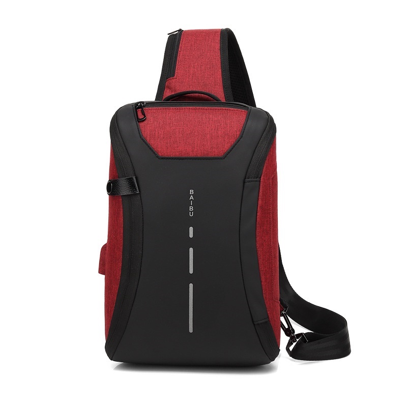 

Cумка Baibu sling usb plane-pack red