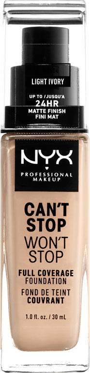 Акція на Жидкая тональная основа NYX Professional Makeup Can`t Stop Won`t Stop 24-Hour Foundation 04 Light ivory 30 мл (800897157197) від Rozetka UA