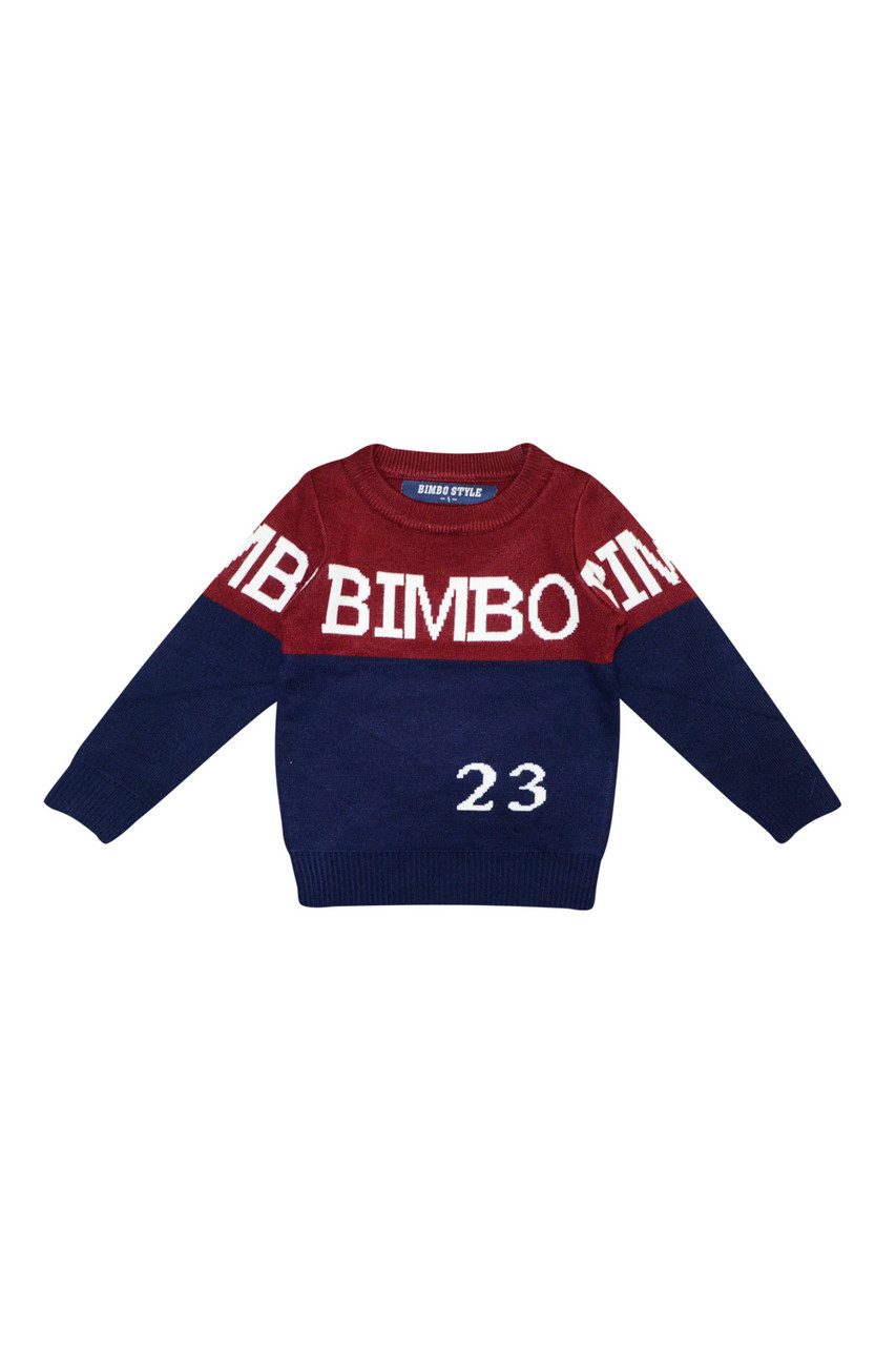 

Свитер ТМ Bimbo Style 3118 бордово-синий цвет (110)