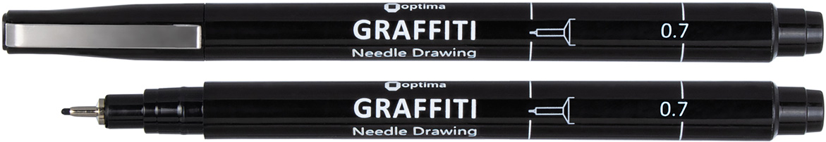 

Набор лайнеров Optima Graffiti Черный 0.7 мм 12 шт (O16412)
