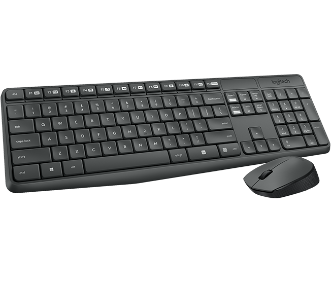 

Комплект беспроводная клавиатура и мышь Logitech MK235 Black USB