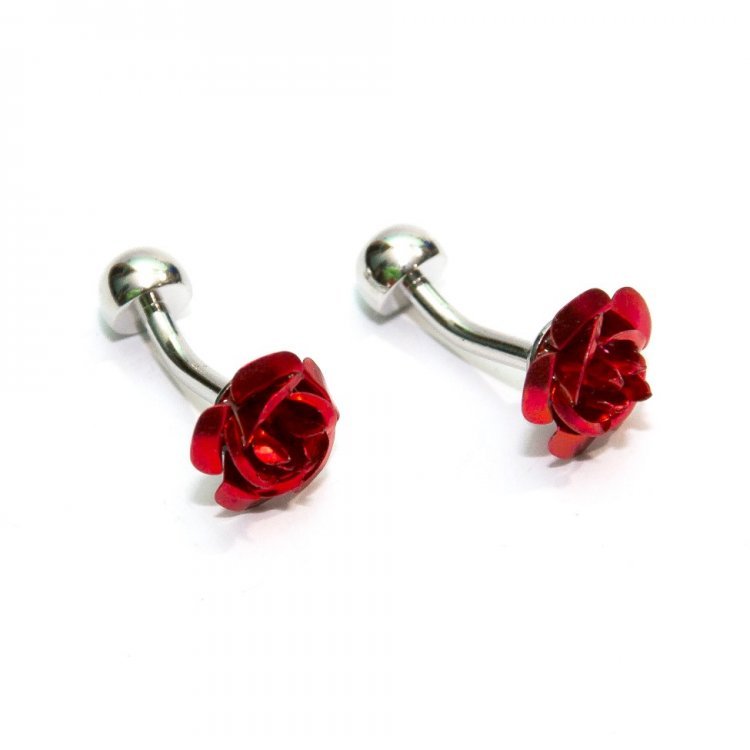 

Запонки Роза Handmade 000083546