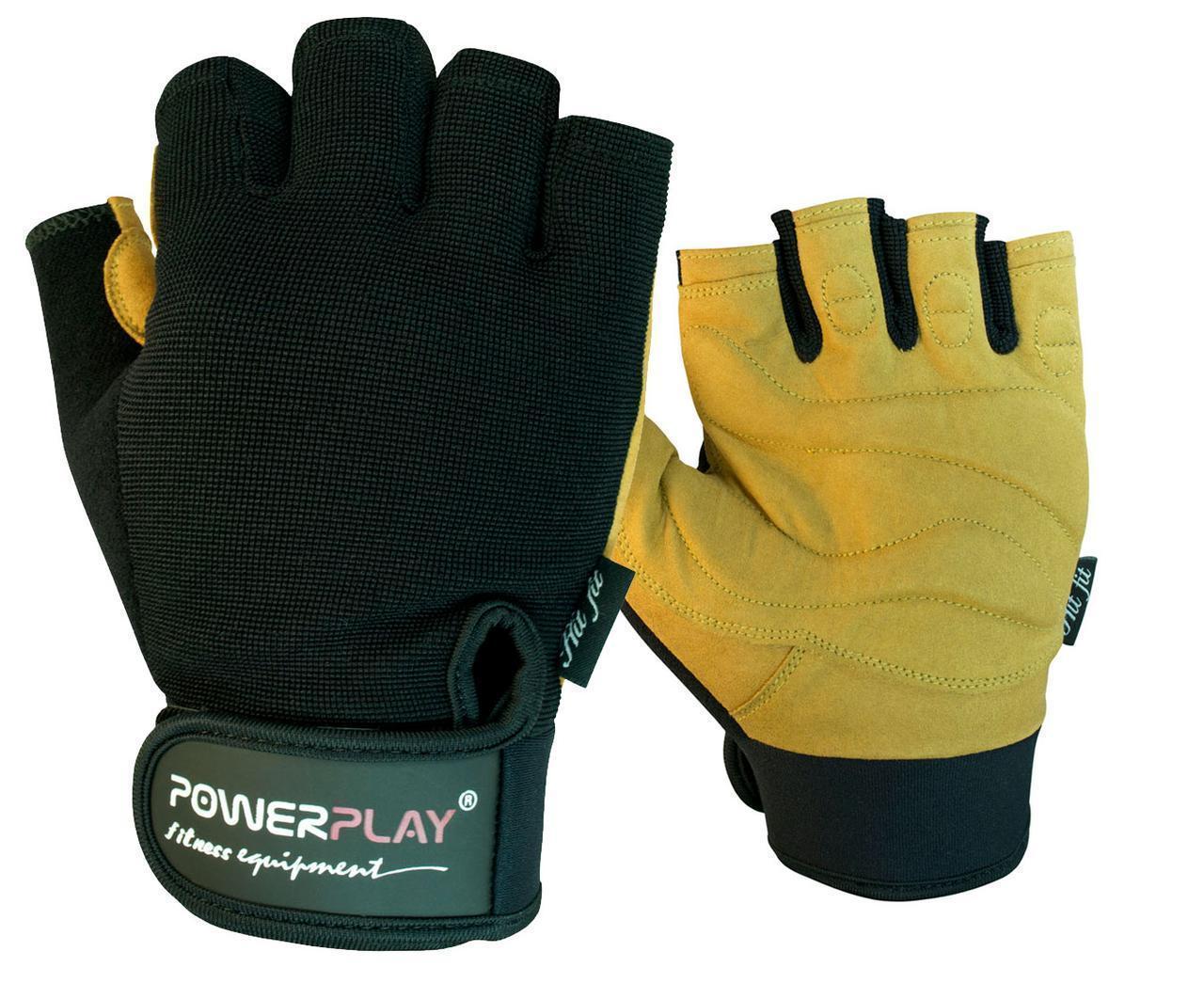 

Рукавички для фітнесу (PP-1574) PowerPlay S Чорно-коричневий 000062292