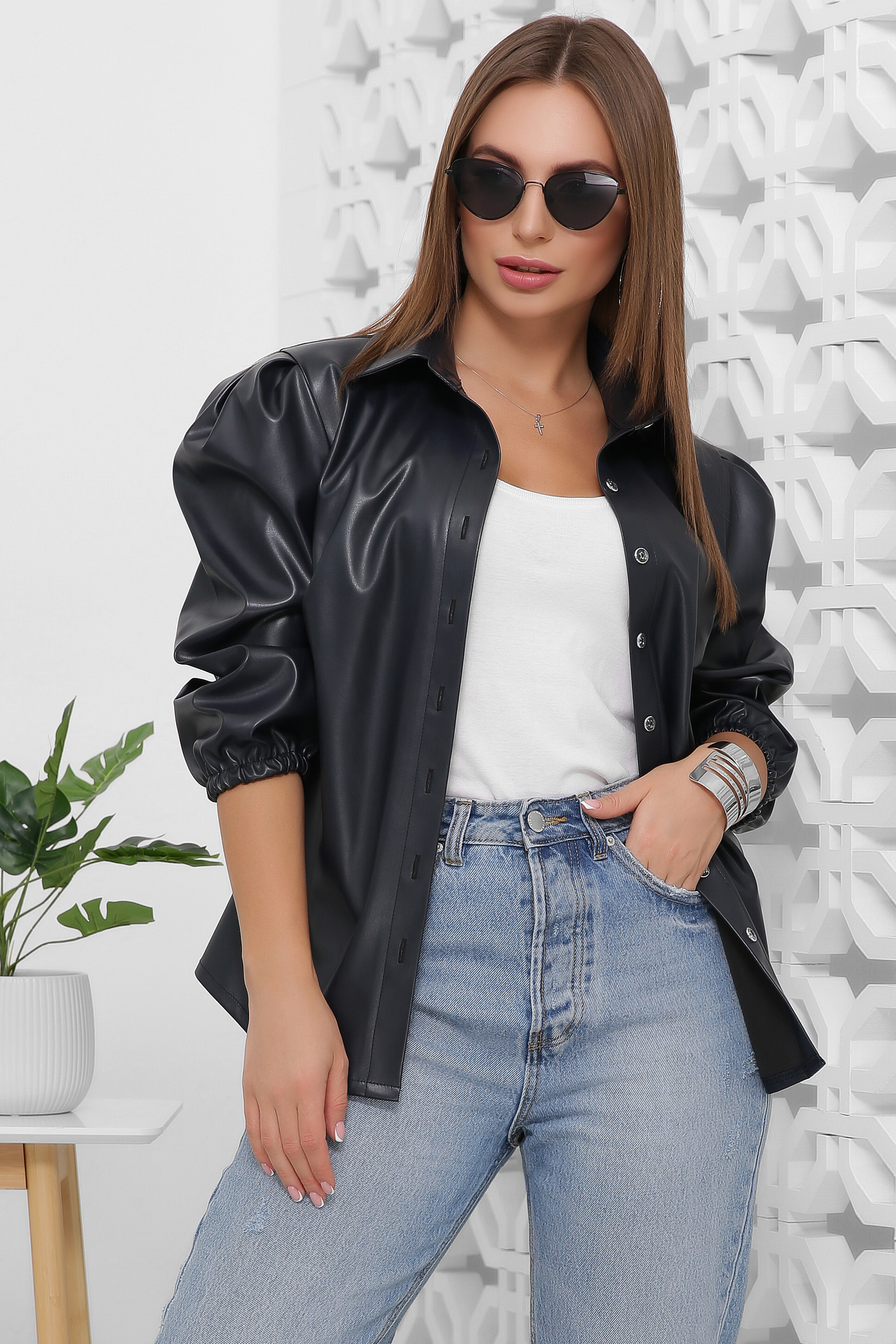 

Женская блуза (1854) Marse 42 Темно-Синий 000092107