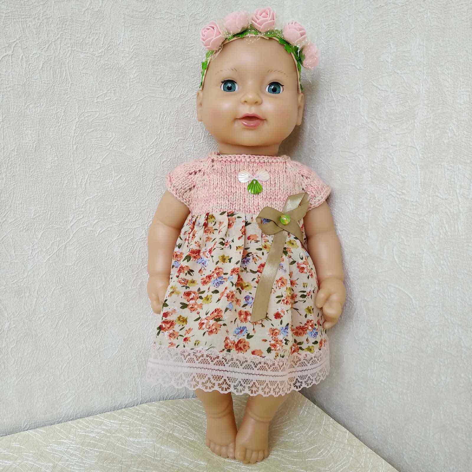 

Платье с веночном для куклы 40-44 см. Беби Берн Toys Ручная работа