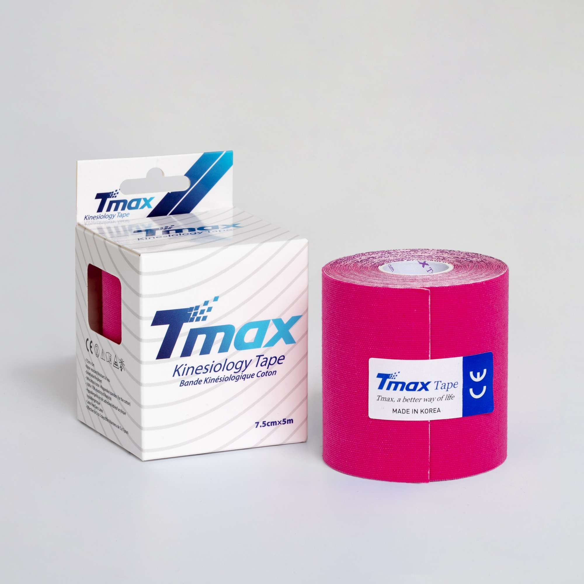 

Кинезио тейп Tmax Cotton Tape 7,5смx5м розовый TCP7.5