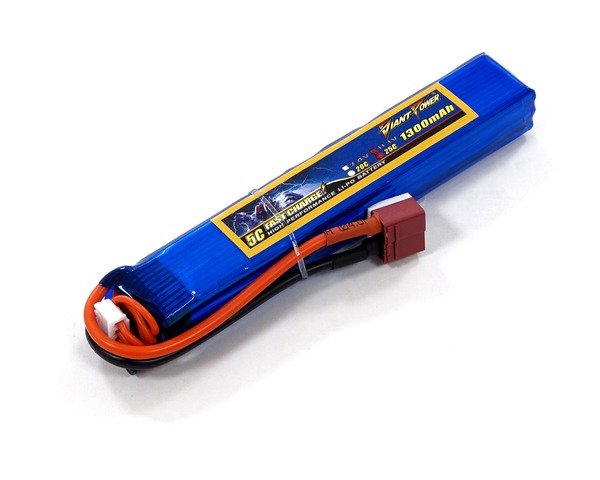 

Аккумулятор для страйкбола Dinogy Li-Pol 11.1V 3S 1300mAh 25C 18х21х130мм T-Plug