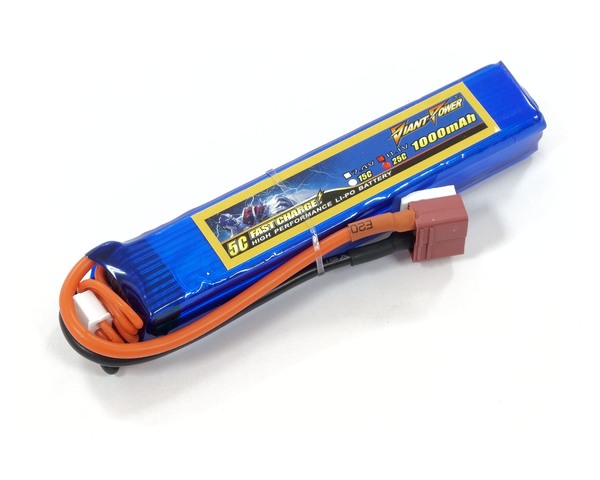 

Аккумулятор для страйкбола Dinogy Li-Pol 11.1V 3S 1000mAh 25C 16.5х20х103мм T-Plug