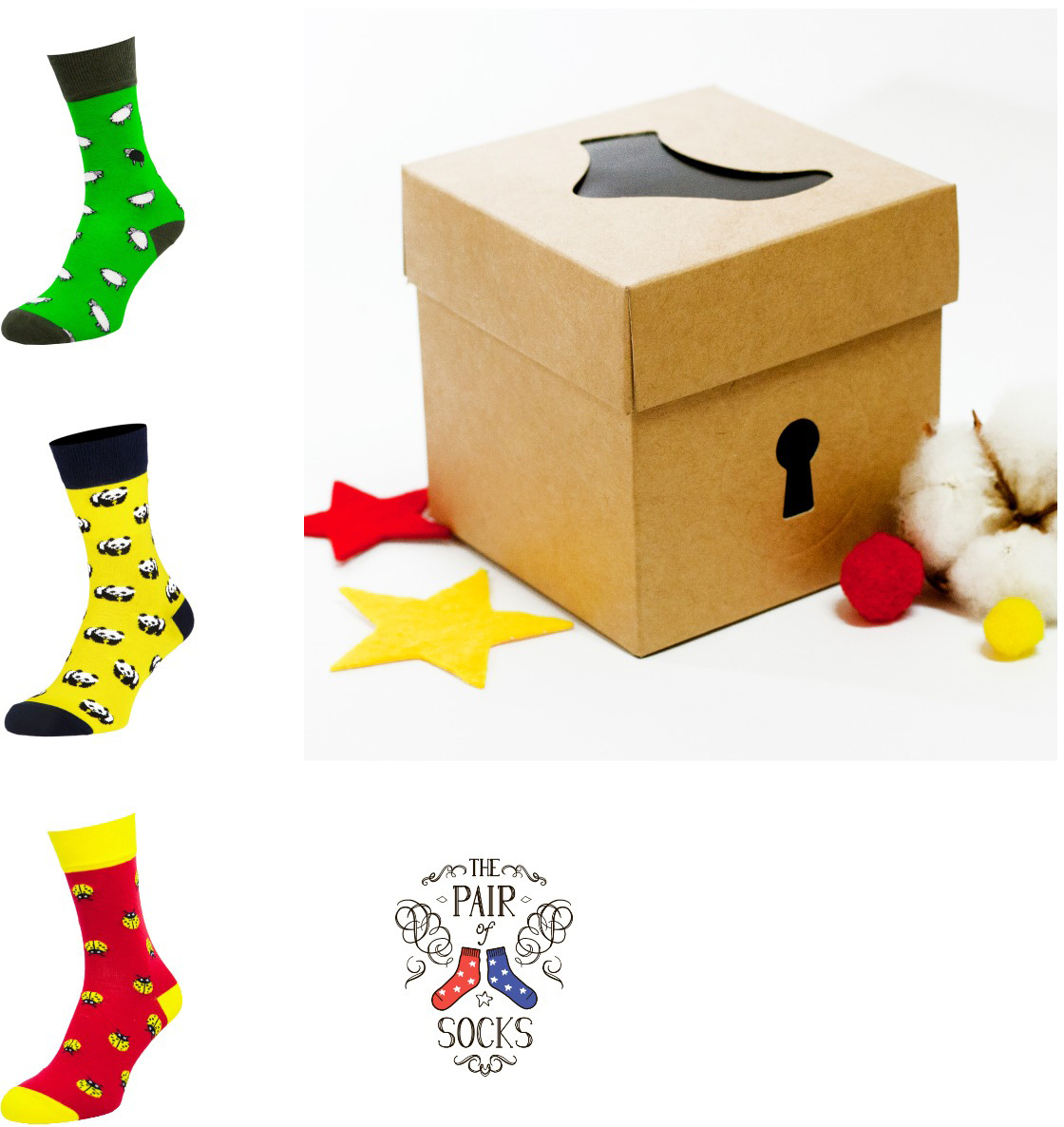 

Набор носков The Pair of Socks 3P-111-ZOO/BX 44-46 (3 пары) Разноцветный