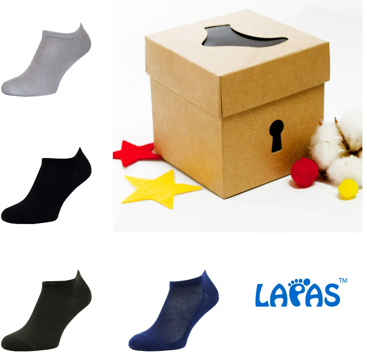 

Набор носков Lapas 4P-220-224 41-43 (4 пары) Разноцветный