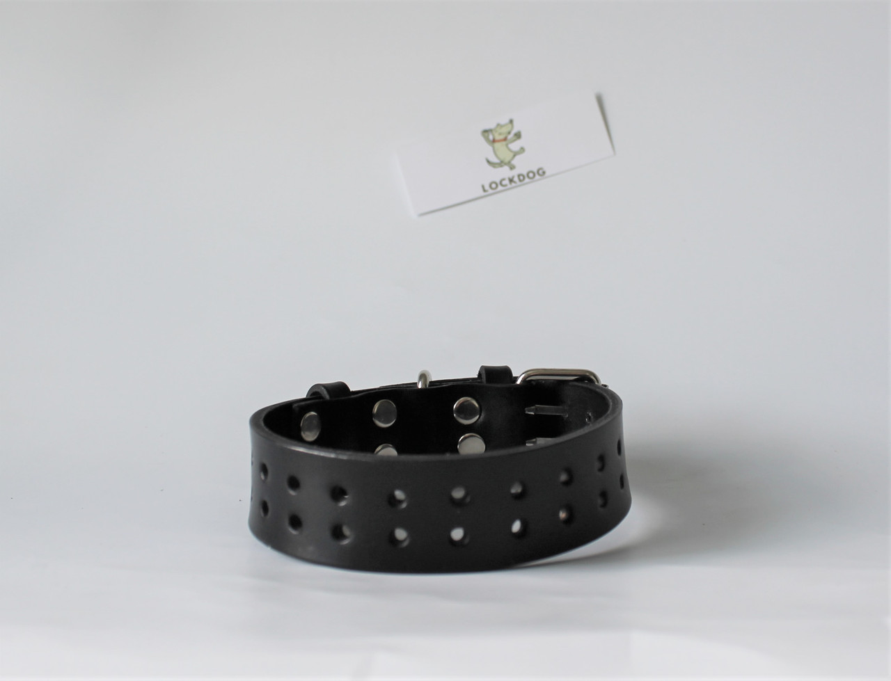 

Ошейник из натуральной кожи Lockdog L (45-55 см) Черный 000097534
