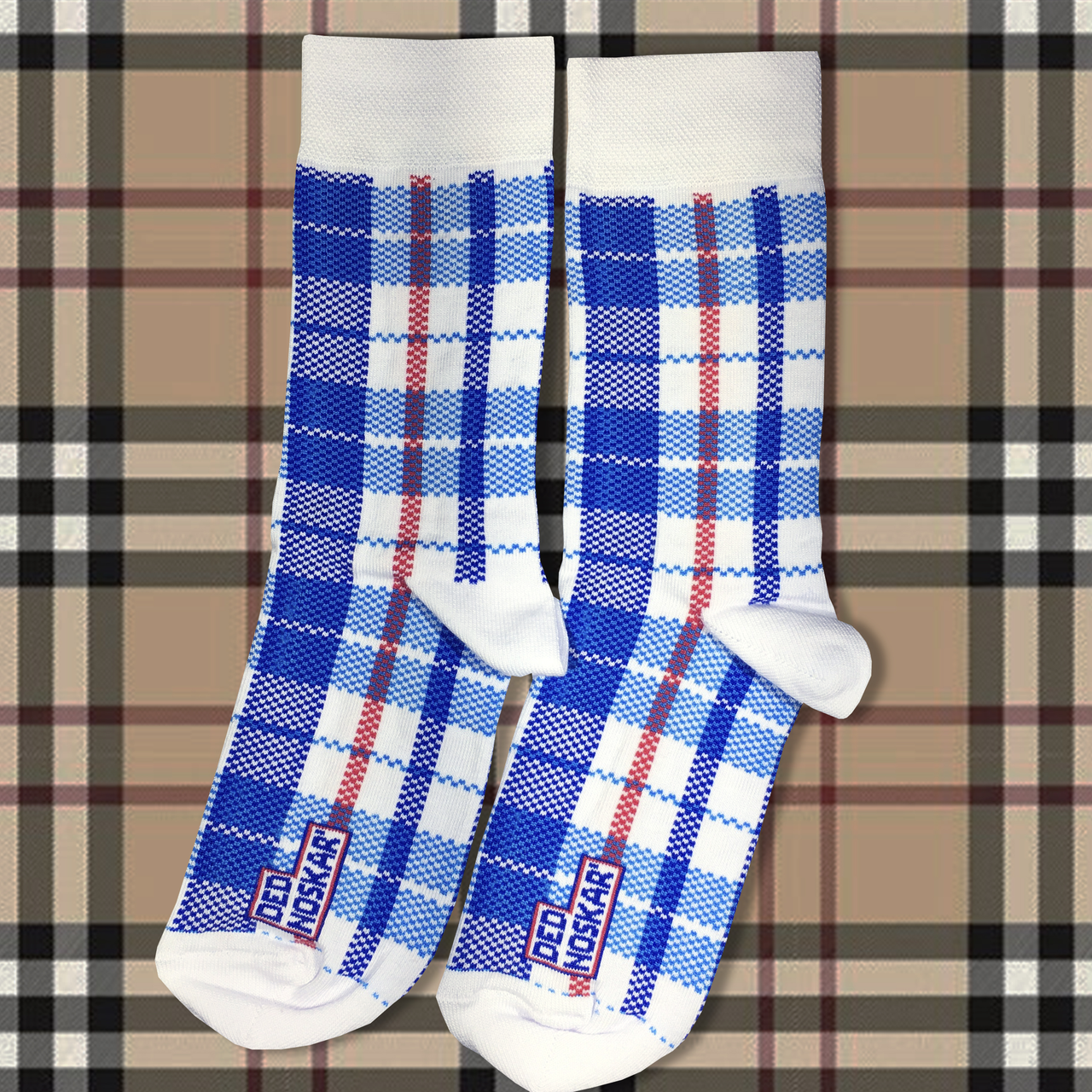 

Носки из высококачественного хлопка с оригинальным принтом "SOVIET BURBERRY" 36-39 Ded Noskar (2436)