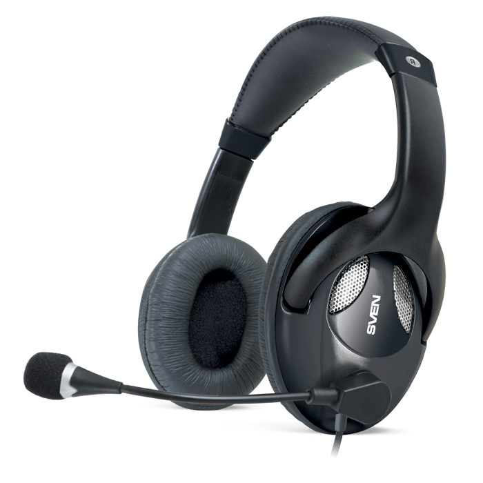 

Гарнитура ( наушники с микрофоном ) SVEN AP-670MV (GD-900MV) Black (кожаная) (6056)