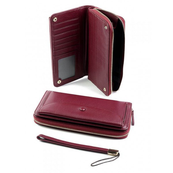 

Кошелек кожаный женский Parse №D-6036 W.Red