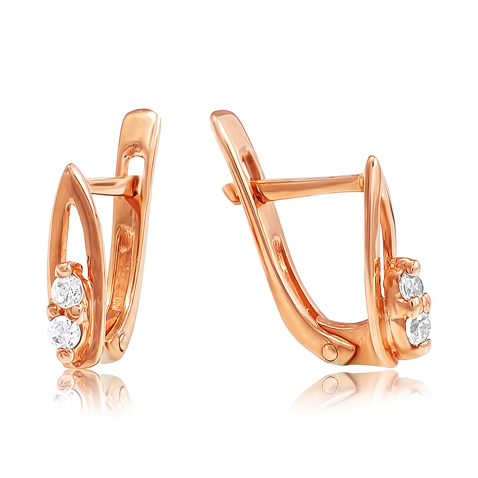 

Серьги из красного золота с Swarovski Zirconia 1641383