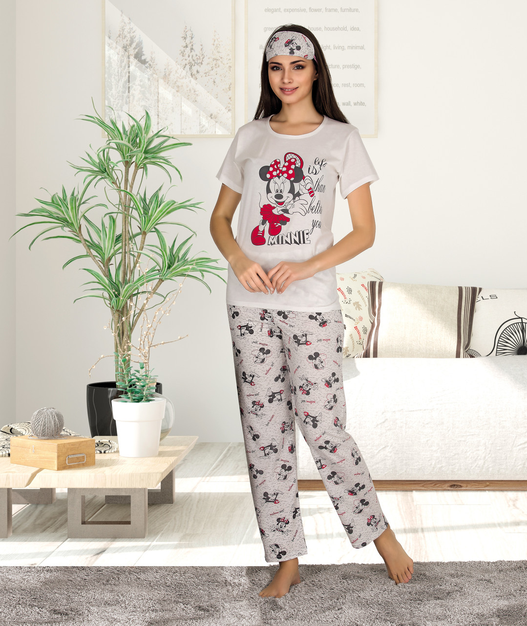 

Піжама з пов'язкою Woman Homewear  Біла 80122, Піжама з пов'язкою Woman Homewear L Біла 80122