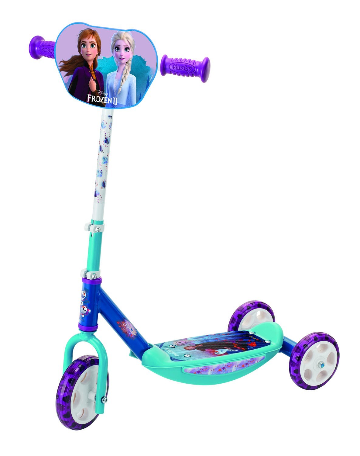 

Детский самокат Smoby Toys Холодное сердце 2 Голубой с фиолетовым (750181)