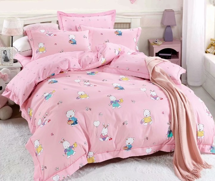 

Постельное белье CottonTwill Сатин Малыши на розовом 1-спальный Розовый 145x215 см ( FB5910CT)