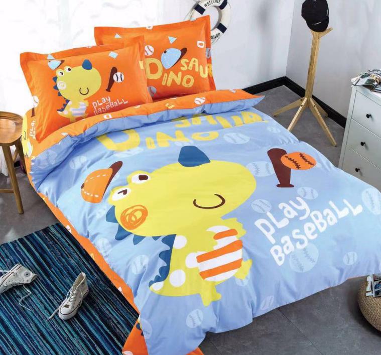 

Постельное белье CottonTwill Сатин Дино бейсбол 1-спальный Синий 145x215 см ( FB6509CT)