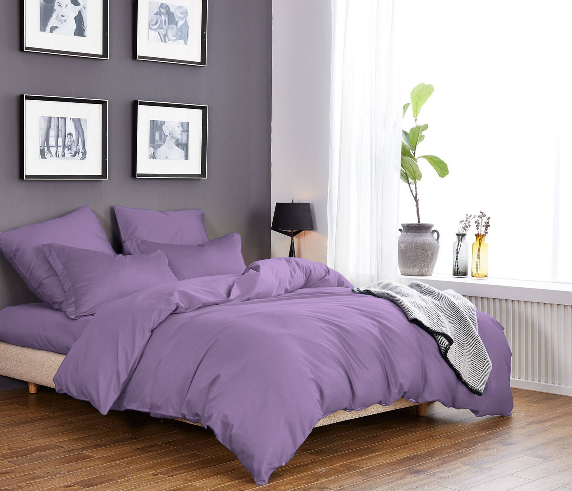 

Постельное белье CottonTwill Сатин Однотонный сатин 1.5-спальный Сиреневый 145x215 см ( FB1419CT)