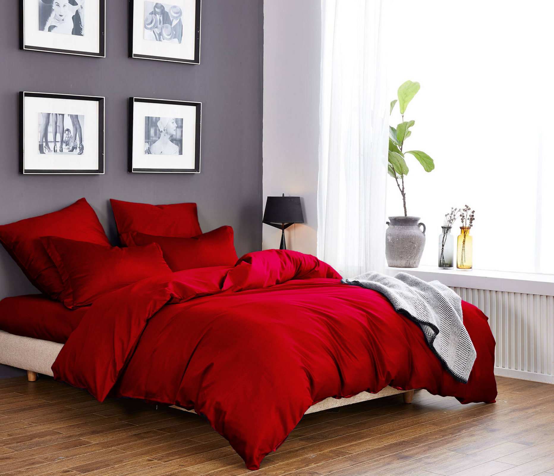 

Постельное белье CottonTwill Сатин Однотонный сатин 1.5-спальный Красный 145x215 см ( FB1334CT)